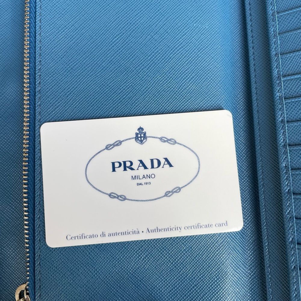 Prada unisex saffiano leather travel wallet - Picture 9 of 14